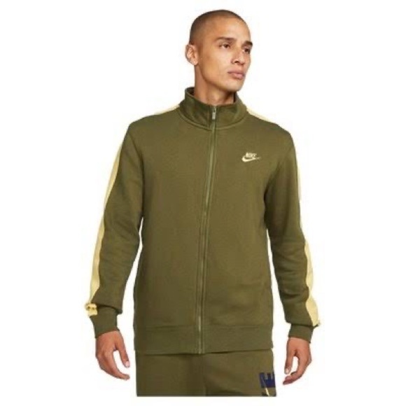 Nike Sportswear Club Brushed Back Green Full Zip Sweatshirt NWT XXL Men’s - Picture 1 of 9